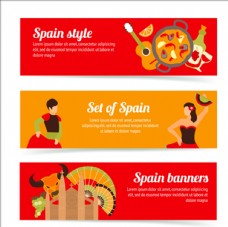 出国旅游海报西班牙传统文化旅游横幅