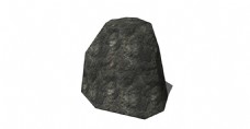 SKP黑色石头岩石skp模型