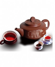 茶杯古典茶壶红茶元素
