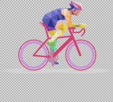 自行车运动男人骑运动自行车免抠png透明图层素材