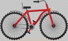 自行车运动红色运动自行车插画免抠png透明图层素材