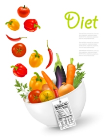 健康蔬菜健康饮食所需的新鲜蔬菜矢量素材