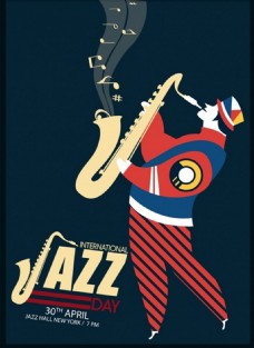 多彩的背景爵士乐招贴多彩扁平化设计人的喇叭图标
