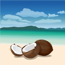 展板卡通椰子背景图案