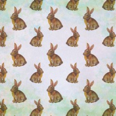 水彩画兔无缝图案