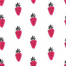 小清新草莓夏季清新图案素材