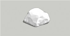 SKP白色石头skp模型