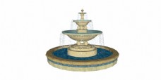 喷泉设计圆形喷泉建筑