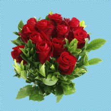 玫瑰花束一束红玫瑰花朵免抠png透明图层素材