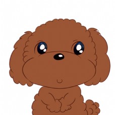 儿童宠物原创可爱卡通手绘泰迪宠物狗插画儿童画动物