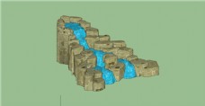 草图大师园林景观石头假山skp模型