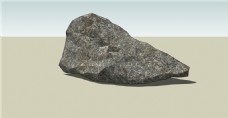 假山石头skp模型