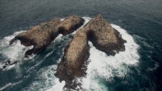实拍石头岛屿视频素材