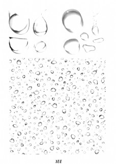 透明素材创意多样透明水滴素材