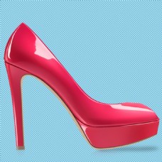 粉红高跟鞋免抠png透明图层素材