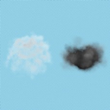 云烟两团烟雾免抠png透明图层素材