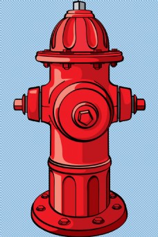 图片素材手绘红色消防栓免抠png透明图层素材