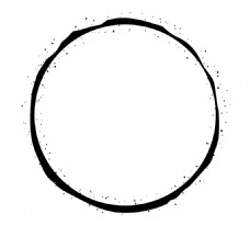 黑白卡通圆圈手绘边框