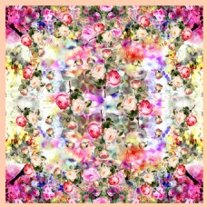 丝巾图案手绘花朵装饰花卉