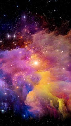 抽象彩色云朵h5背景素材