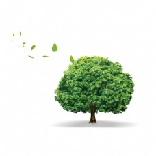 绿色小树png元素