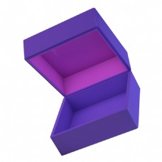 紫色礼盒打开元素