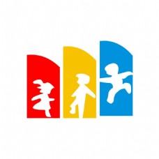 标志设计红黄蓝艺术幼儿园logo设计园徽标志标识