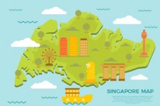 新加坡旅游地形图