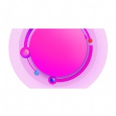 粉色圆圈png元素