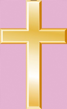 图片素材金色基督十字架免抠png透明图层素材