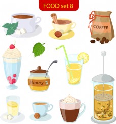 茶夏天美味的饮品插画