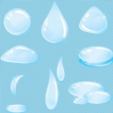 水珠素材手绘水珠水滴免抠png透明图层素材