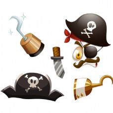海盗图案png元素