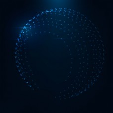 蓝色光球渲染背景矢量EPS素材