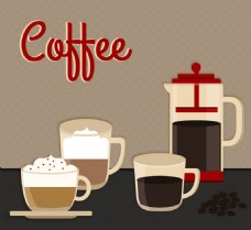 咖啡杯咖啡广告背景素材