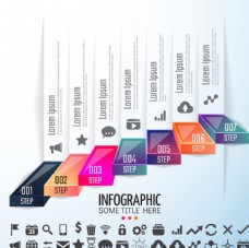 微信超清分层微立体商业信息图表设计