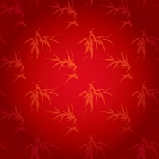 竹叶水印中国民族风红色矢量背景底纹