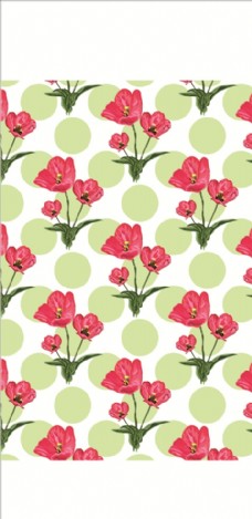 植物花朵花卉几何四方连续底纹