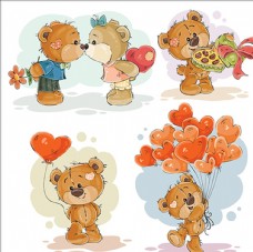淘宝海报情人节可爱的泰迪熊