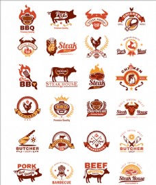 西式烧烤店餐厅标志商标