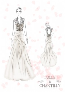 高端时尚婚纱大牌时装设计服装设计手稿图