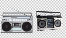 80年代收音机免抠png透明图层素材