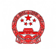 红色国徽PNG元素