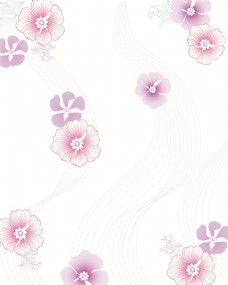 花朵创意紫色小花朵室内移门创意画