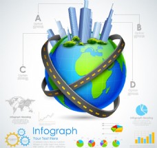 地球·互联网·商务素材