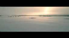 夕阳雪景视频