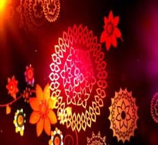 牡丹LED唯美古典花纹设计视频