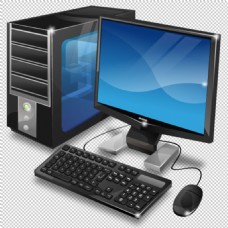 电脑电器主机电脑显示器免抠png透明图层素材