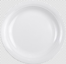 白色盘子免抠png透明图层素材