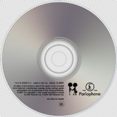 CD碟片光盘封面银色圆形光盘免抠png透明图层素材
